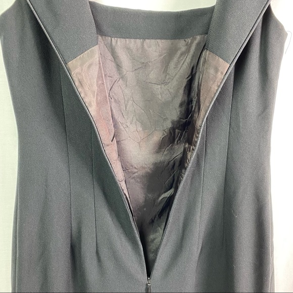 AnnTaylor Vintage Black Double Button Sheath Dress 4 - Picture 8 of 11